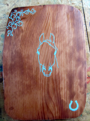 Turquoise Inlay Horse Wall Art Display